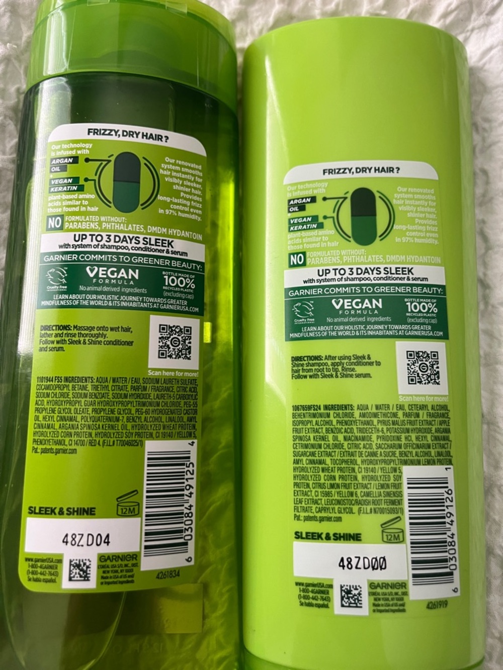 NWT Garnier Fructis Sleek and Shine Shampoo and Conditioner - Picture 3 of 8